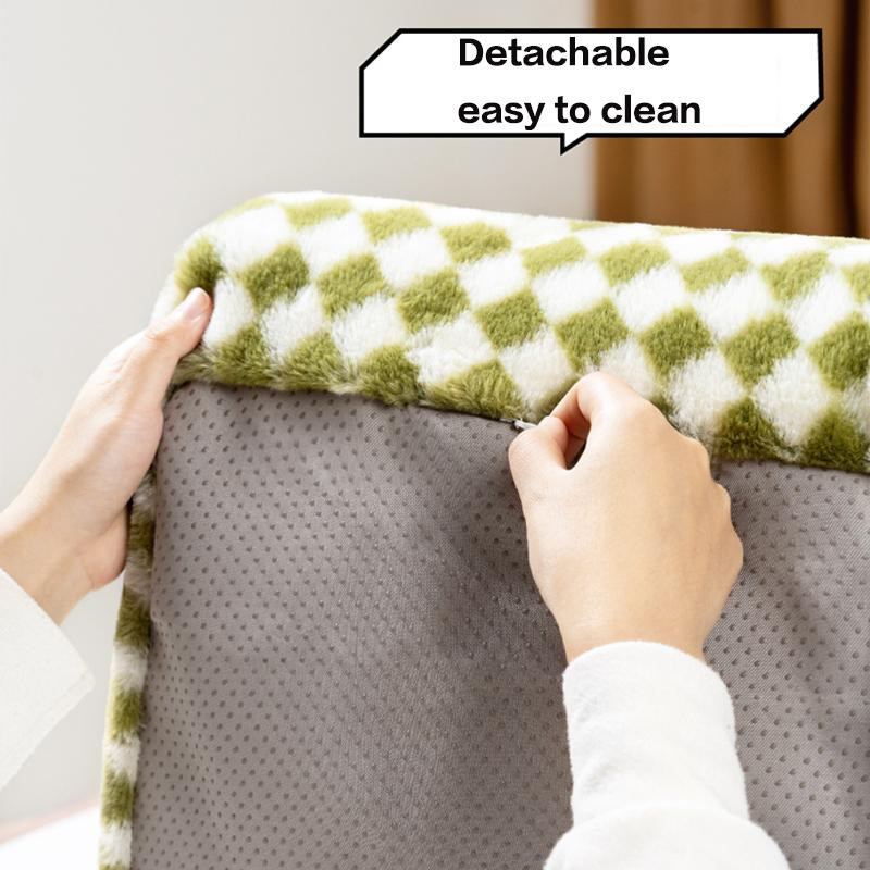 Gemütliches Katzensofa im Vintage-Stil aus Samt und Perlbaumwolle mit abnehmbarem Bezug, B/T/H: 66 x 37 x 33 cm - Bild 4