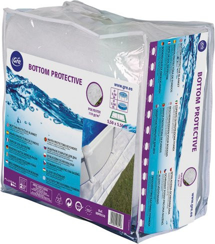 GRE Bodenschutzplane aus Polyester in Weiss, Breite: 650 cm - Bild 1