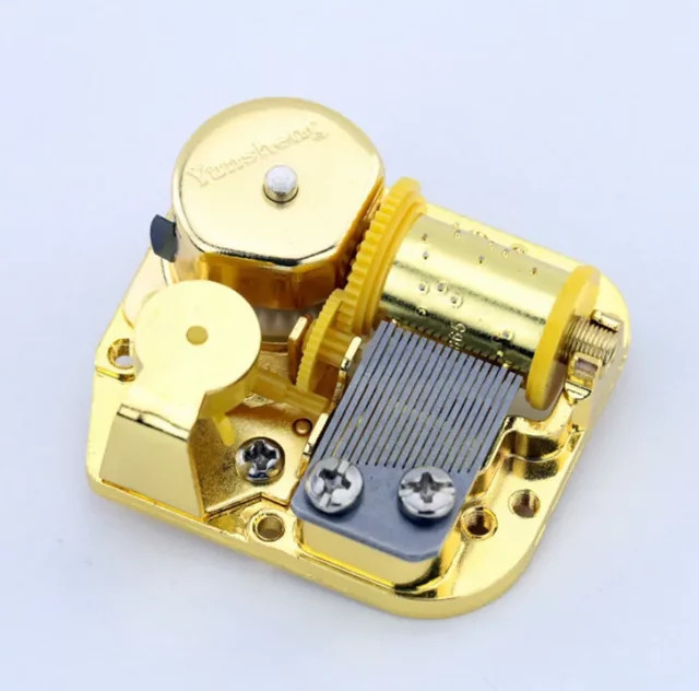 Yunsheng Vergoldete DIY-Caron-Spieluhr aus Metall mit Handaufzug in Gold - Bild 1