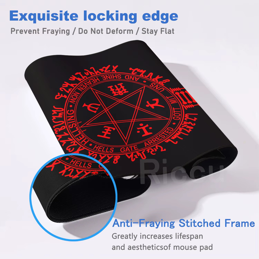 Riccu Gaming Mauspad Hellsing Alucard XXL Anime Schreibtischunterlage Schwarz - Bild 2
