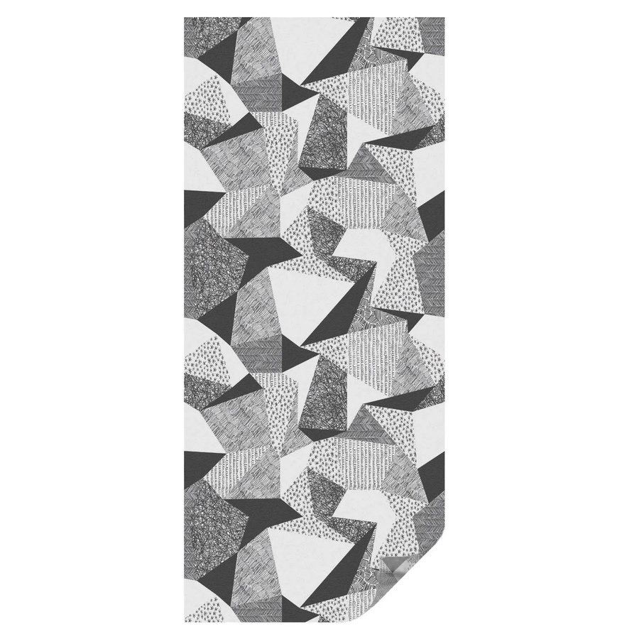 Tulup Buntglasfolie mit geometrischen Figuren in Schwarzweiß als Sichtschutz für dein Fenster, Breite: 50 cm, Höhe: 116 cm - Bild 2
