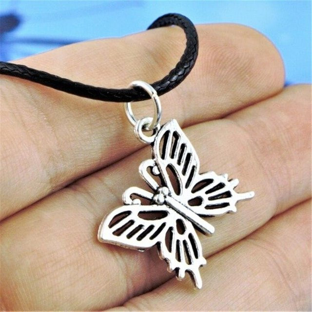 Choker-Halskette Schmetterling, Aluminiumlegierung, Schwarz, Damen - Bild 1
