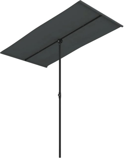 furnicato Sonnenschirm mit Aluminium-Mast in Anthrazit B: 180 cm, T: 110 cm - Bild 1