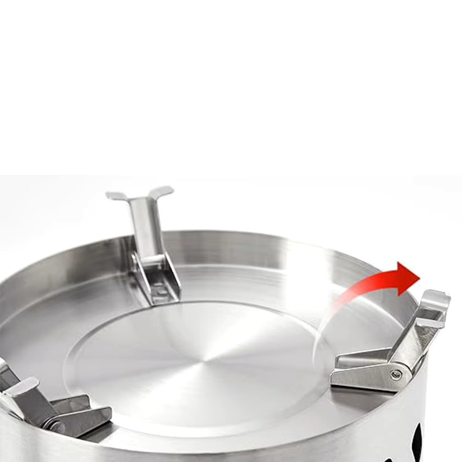 JOCESTYLE Rauchfreie Tisch-Feuerstelle aus Edelstahl in Silber für Innen und Außen - Bild 4