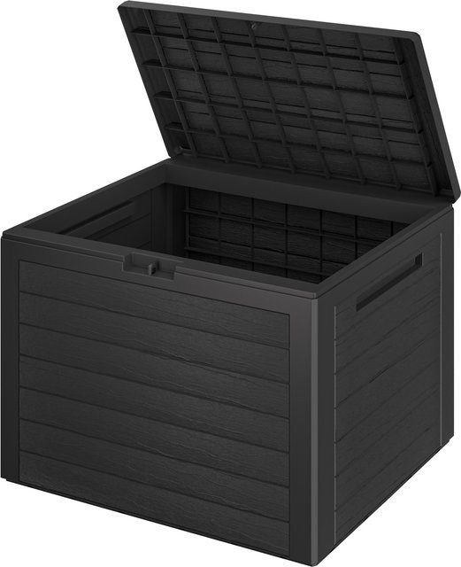 CASARIA Gartenbox Lille 190L Anthrazit in Holzoptik wetterfest und abschließbar - Bild 1