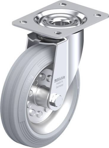 Blickle Lenkrolle LE-VE 180R-SG in Silber/Grau mit 180 mm Rad-Durchmesser und 170 kg Tragfähigkeit - Bild 1