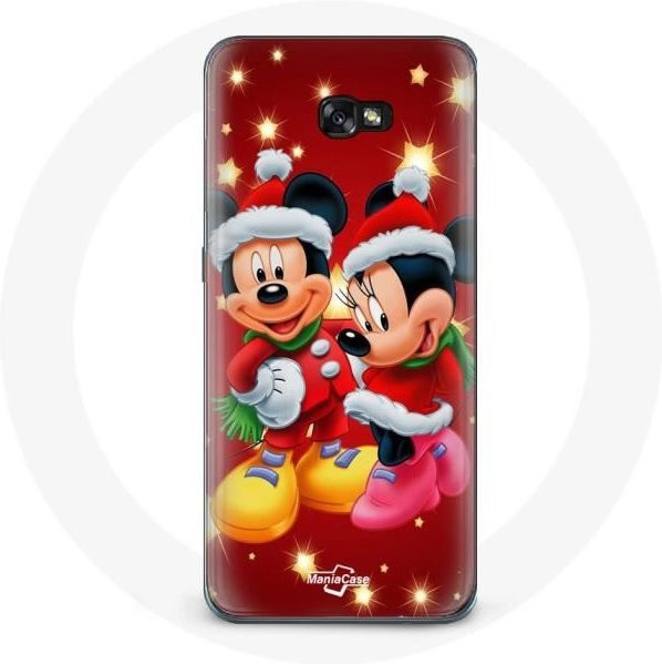 Schutzhülle für Samsung Galaxy A3 2016 mit Mickey Mouse und Minnie Mouse Design in Schwarz und Rot - Bild 1