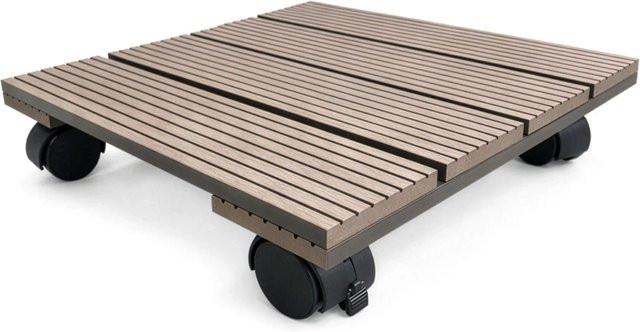 Floordirekt WPC Pflanzenroller Marquis Rolluntersetzer braun B/T: 30 x 30 cm - Bild 1