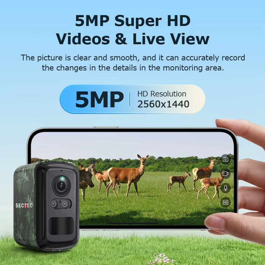 INQMEGA 5MP 2K HD 4G Drahtlose Solarkamera mit 10000mAh Akku, WiFi Outdoor Überwachungskamera mit PIR Tiererkennung und Wasserdichtigkeit - Bild 4