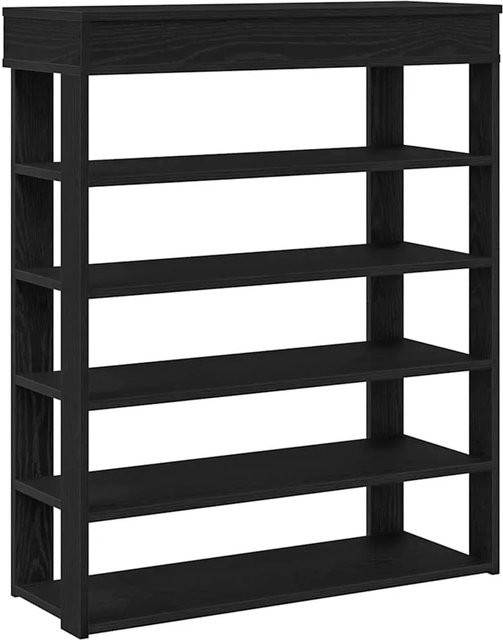 vidaXL Schuhregal Schwarz aus Holzwerkstoff B/T/H: 80 x 30 x 98 cm - Bild 1
