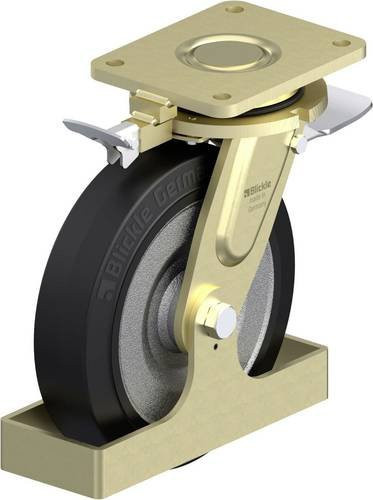 Blickle Schwerlast-Lenkrolle LS-SE 250K-ST-RI4-FS in Anthrazit und Schwarz mit 850 kg Tragfähigkeit und 250 mm Rad-Durchmesser - Bild 1