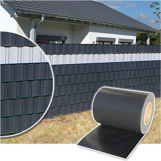 Plantiflex Sichtschutzrolle für Doppelstabmattenzaun, Farbe: Anthrazit, Länge: 35 m - Bild 1