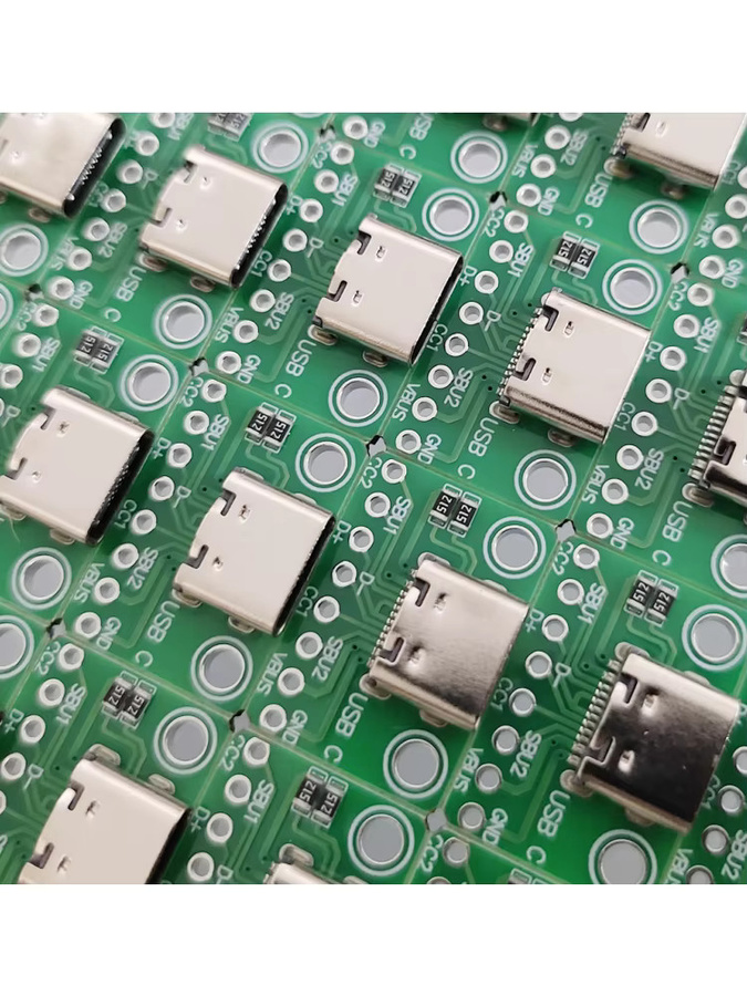 USB Typ-C Adapterplatine Dual Widerstand 5,1 kOhm 16Pin auf 8Pin in Grün - Bild 4