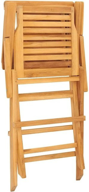 8er Set vidaXL Gartenstühle klappbar aus Teakholz braun B/T/H: 56 x 63 x 90 cm - Bild 1