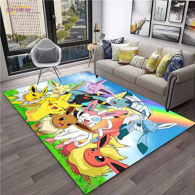 Miniso Pokemon Pikachu Rutschfeste Bodenmatte für Kinder, Mehrfarbig, B/B: 100 x 150 cm - Bild 1