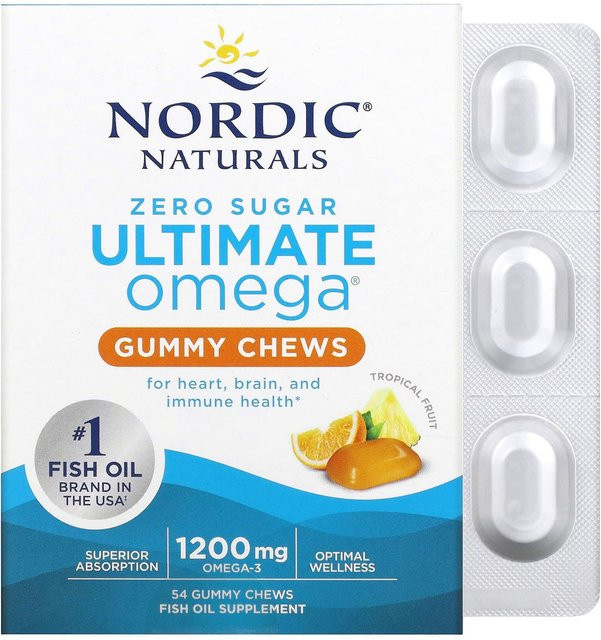 Nordic Naturals Ultimate Omega Tropische Früchte Fruchtgummi 54 Stück - Bild 1