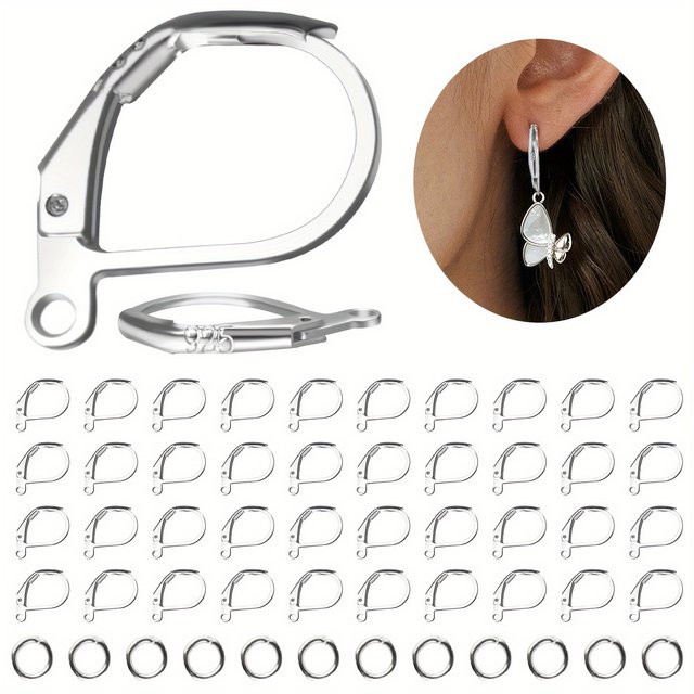 Ohrringe 925 Silber, französische Ohrhaken, Unisex - Bild 1