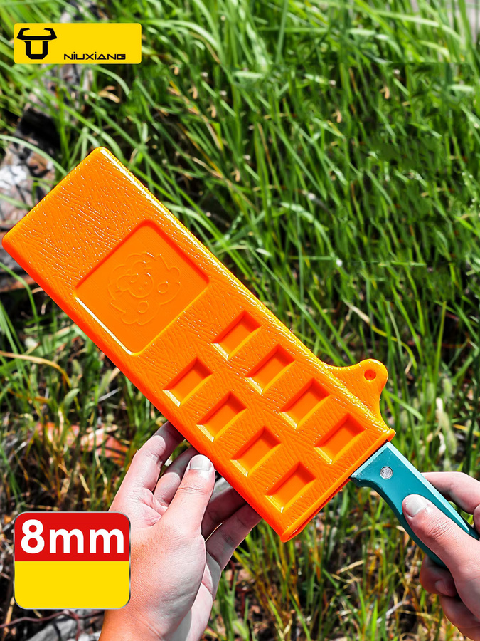 Newshark Messer-Schutzhülle aus ABS-Kunststoff für Chefmesser und Besteck in Gelb, Schwarz oder Orange, Breite: 26,3 cm bis 40 cm - Bild 4