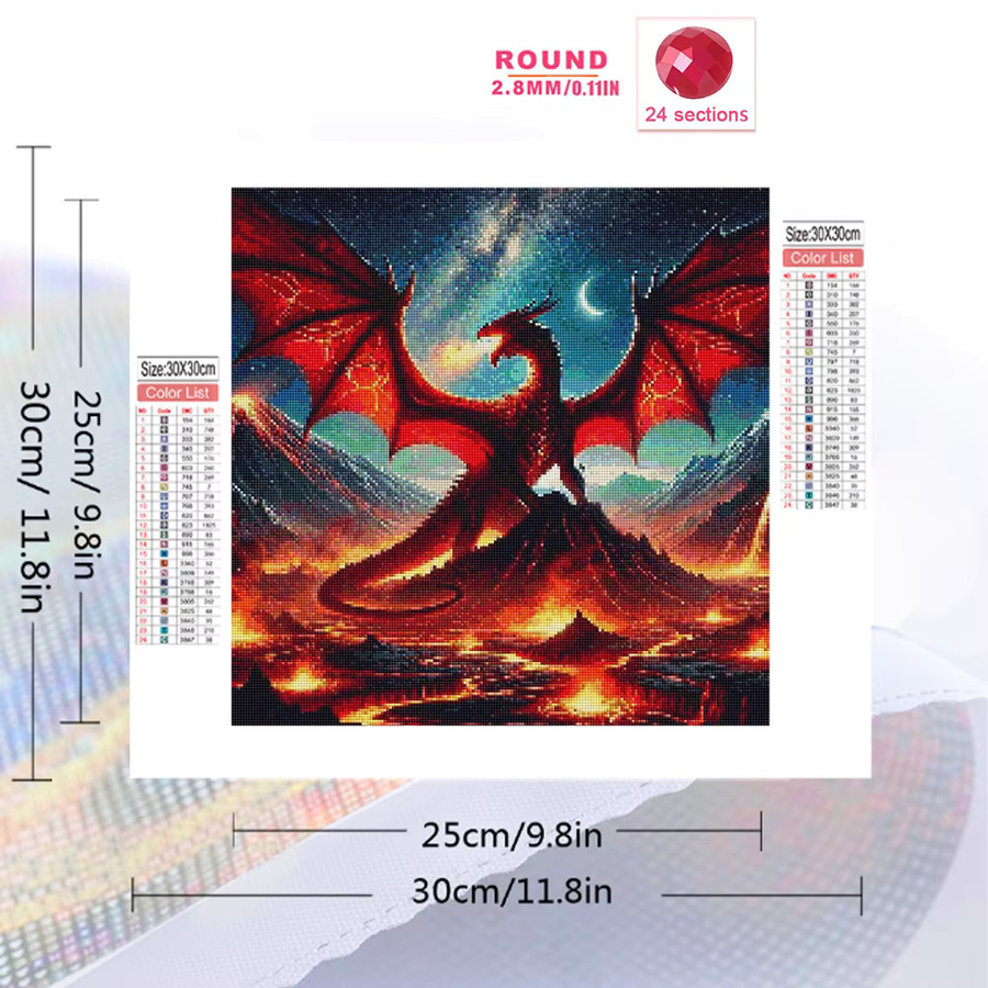 Evershine Dinosaurier Tier Bastelset, Diamant Stickerei, Rund - Bild 2