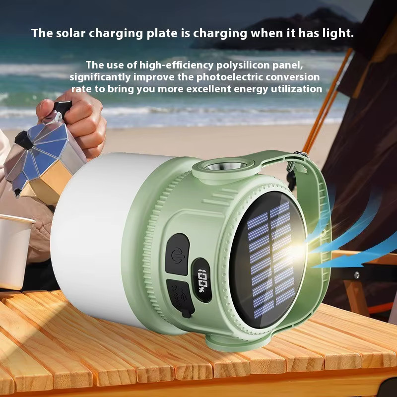 ESMARTER LED Solar Laterne – Wasserdichte tragbare Campinglampe für Outdoor und Notfall, Weiß - Bild 2