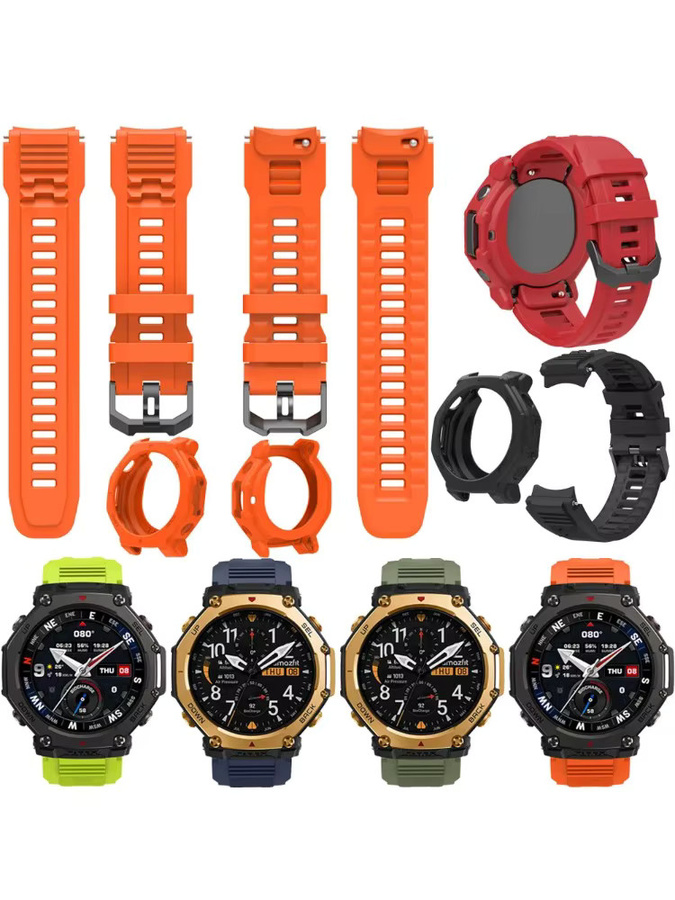 Huami Smartwatch-Armband, Silikon, Schwarz, Amazfit T-REX 3 Pro - Bild 5