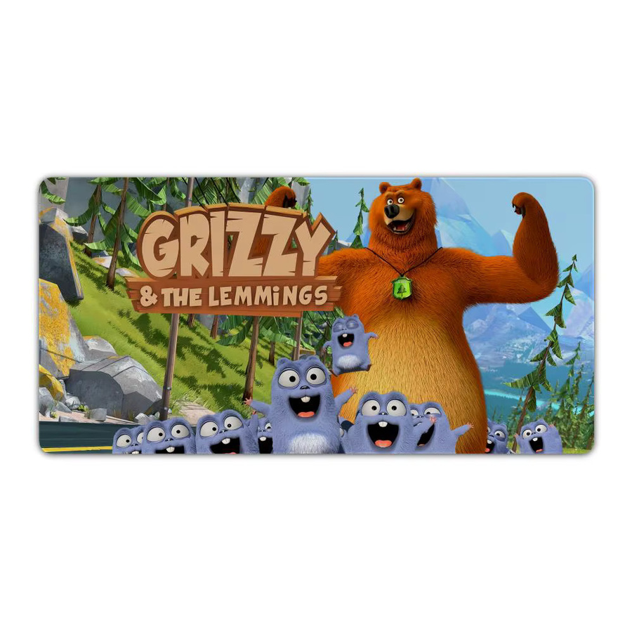 G-Grizzy L-Lemmings XXL Mauspad rutschfeste Gamer-Schreibtischunterlage mit HD-Art-Design, B/T: 90 x 40 cm, mehrfarbig - Bild 5