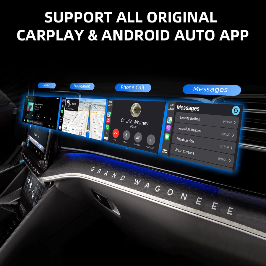 EzoneTronics 2 in 1 Kabelloser CarPlay und Android Auto Adapter in Schwarz für werkseitig verkabelte Fahrzeuge - Bild 5