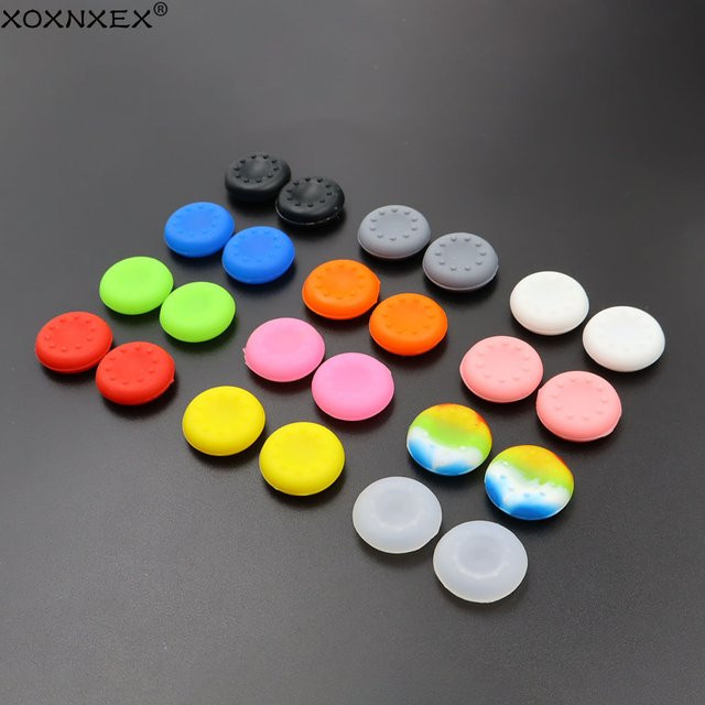 XOXNXEX Silikon-Kappen für Daumensticks als Joystick-Schutzabdeckungen für PS4, PS4 Pro Slim und Xbox One sowie 360 Controller - Bild 1