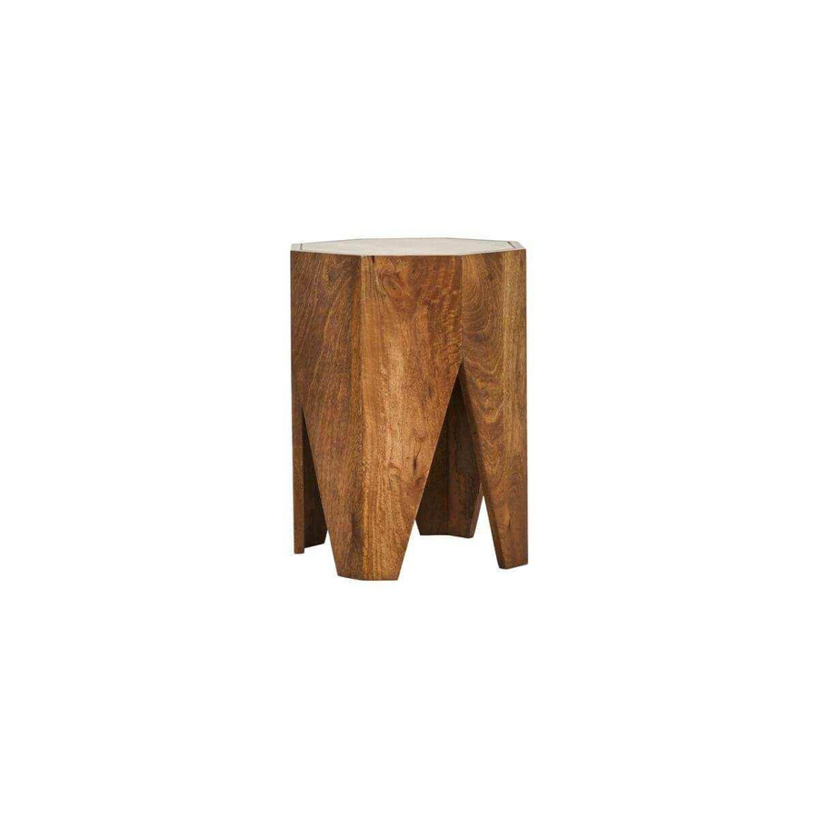 House Doctor Couchtisch Hocker Okta aus Mangoholz in Natur Braun B/T/H: 45 x 45 x 45 cm - Bild 1