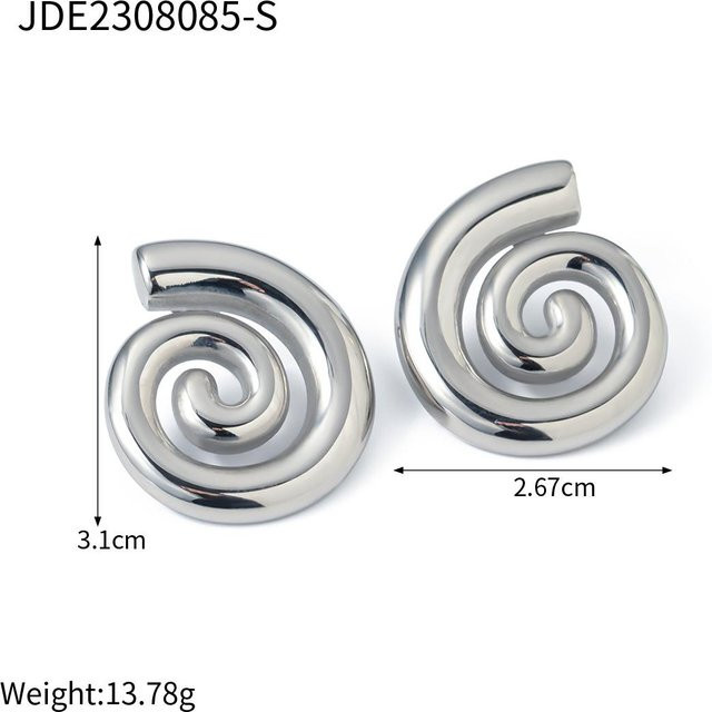 Youthway Creolen Edelstahl, Spiral, Goldfarbe, Damen - Bild 1