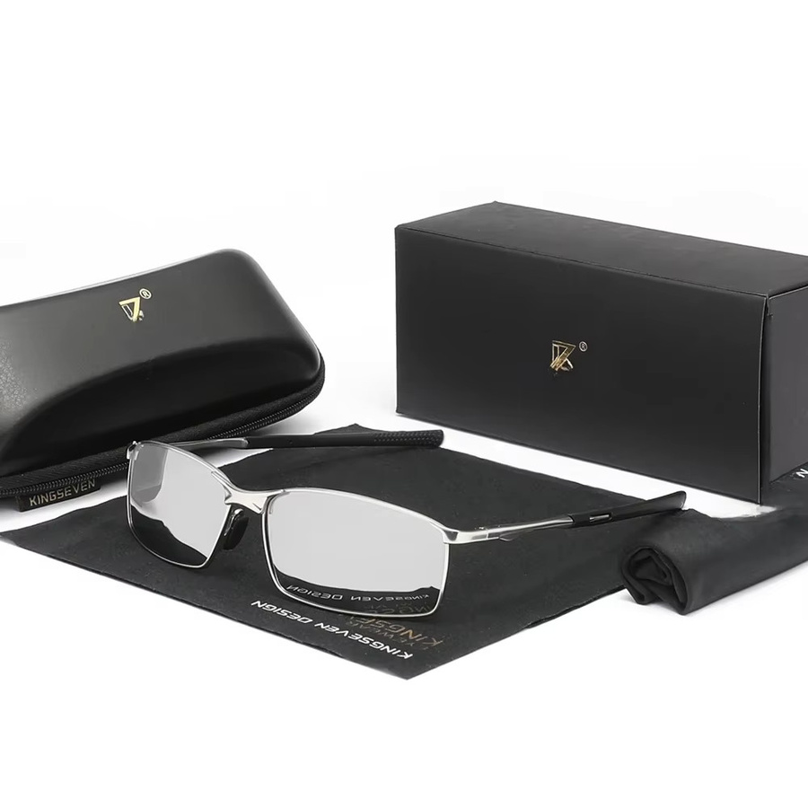 KINGSEVEN Sonnenbrille Rechteckig, Herren, Vollrand, Metall, polarisiert - Bild 2