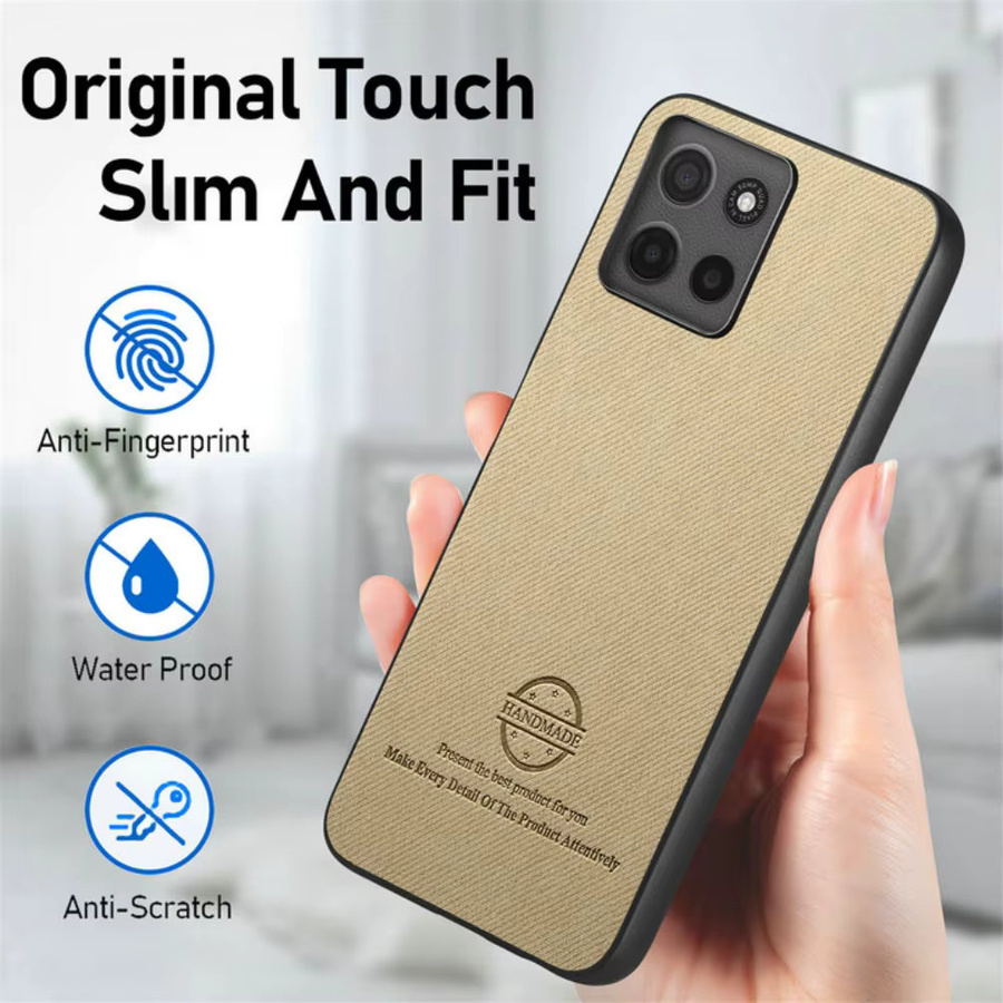 Luxus Leder-Rückenschutzhülle Armor für Motorola Moto G86 G06 Power G56 G66Y G66J G77 G67 5G in Schwarz - Bild 4