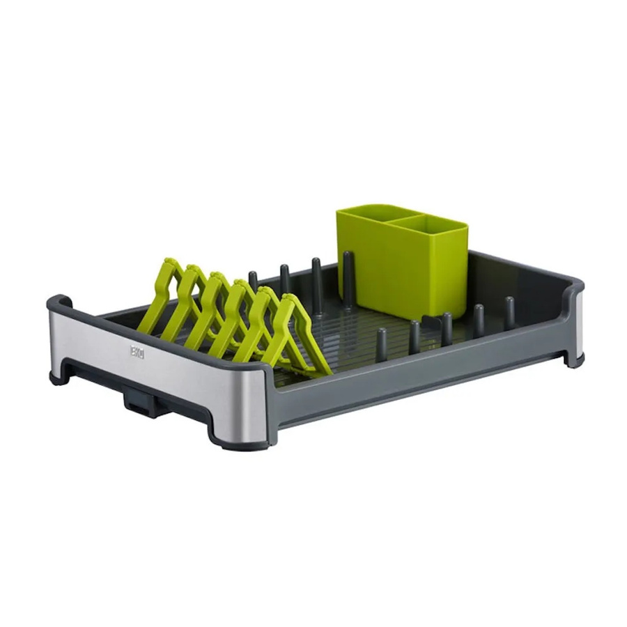 PROREGAL Geschirrtrockner aus mattem Edelstahl und Kunststoff in Anthrazit, H x B x T: 13 x 31 x 44,7 cm - Bild 2