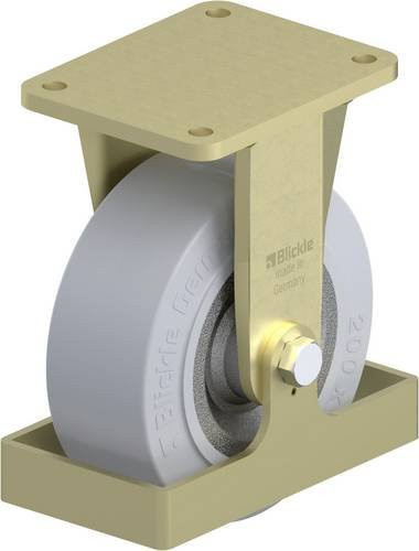Blickle Schwerlast-Bockrolle BS-SE 202K-SG-FS in Anthrazit und Grau mit 200 mm Rad-Durchmesser und 850 kg Tragfähigkeit - Bild 1