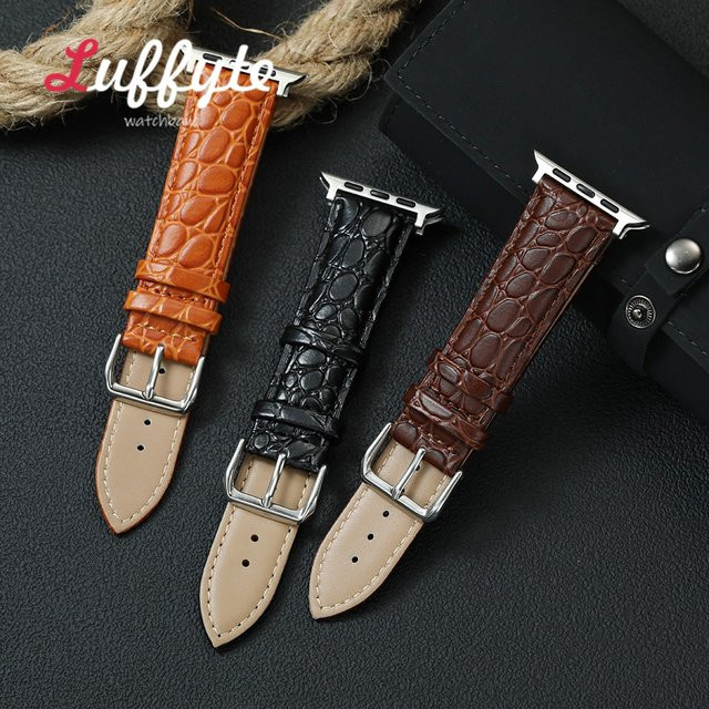 luffyte Uhrenarmband PU-Leder, Krokodilmuster, für Apple Watch - Bild 1