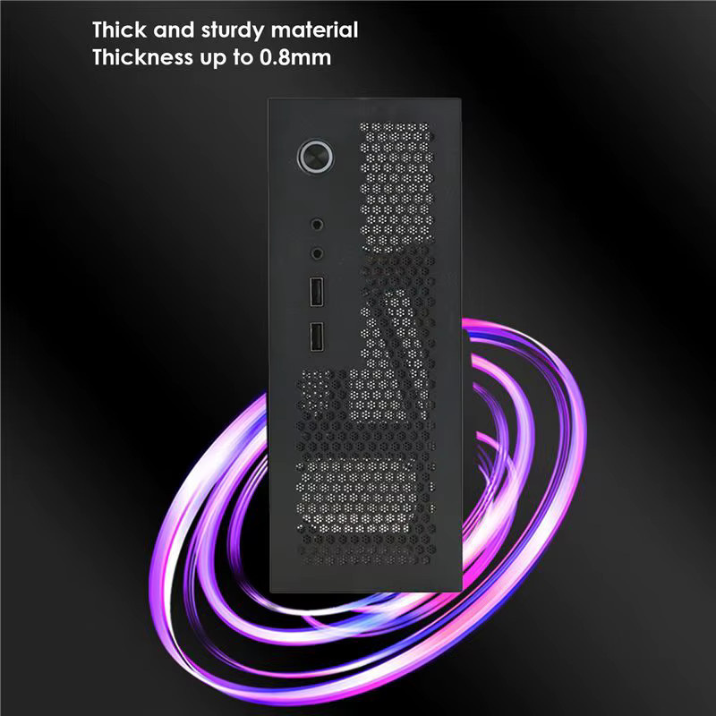 BAJEAL Exquisite-A09 Mini ITX Gaming PC Gehäuse mit USB 2.0 in Schwarz oder Silber - Bild 1