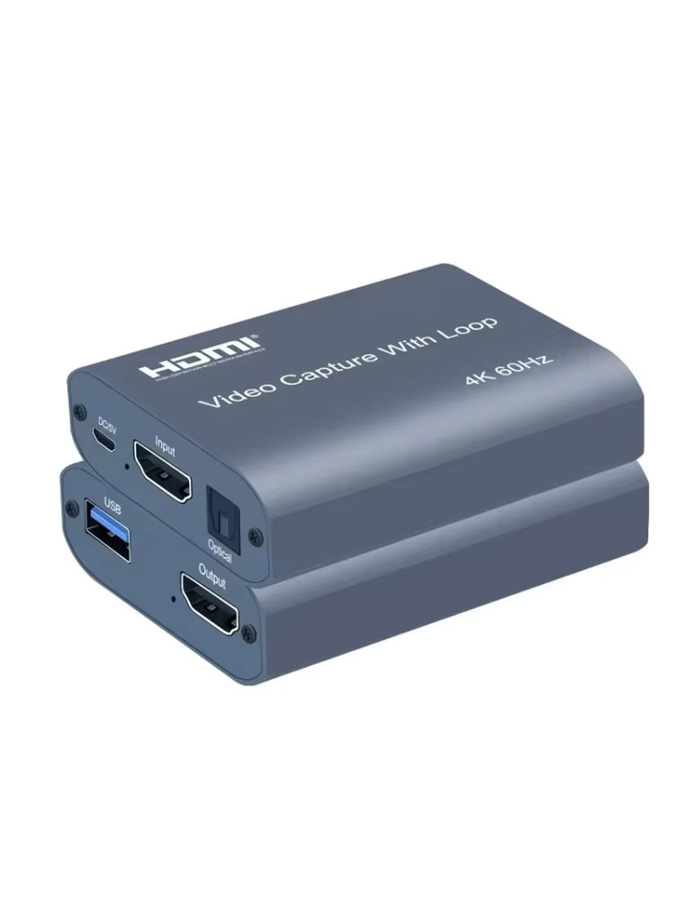 Konsenda 4K HDMI Video Capture Card mit Loop-Ausgang, 1080P 60Hz USB 2.0 Recorder für Live-Streaming und Videoaufzeichnung, Grau - Bild 5