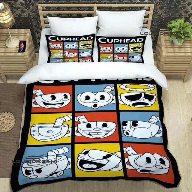 Cuphead Cartoon Bettwäscheset von JMG Household Supplies, mehrfarbig, B/H: 135 x 200 cm - Bild 1