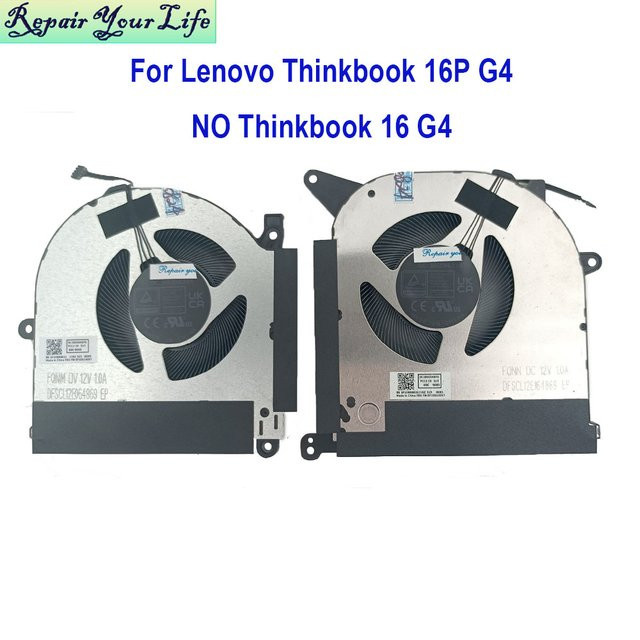 Lenovo ThinkBook 16p G4 IRH CPU und GPU Lüfter Set 5 Stück SF10R66621 DFSCL12E164869 Notebook Kühlung - Bild 1