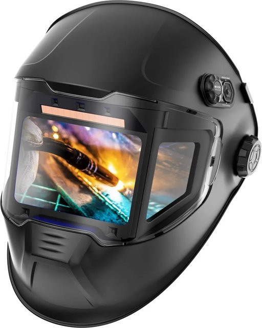 STAHLWERK Automatik Schweißhelm Split 3 In 1 mit 180 Grad Sichtfeld und Farbdisplay in Schwarz - Bild 1