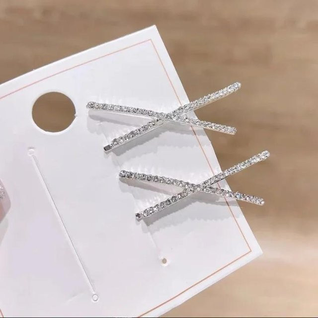 NATAWA Haarspangen Kreuz, silber, Damen - Bild 1