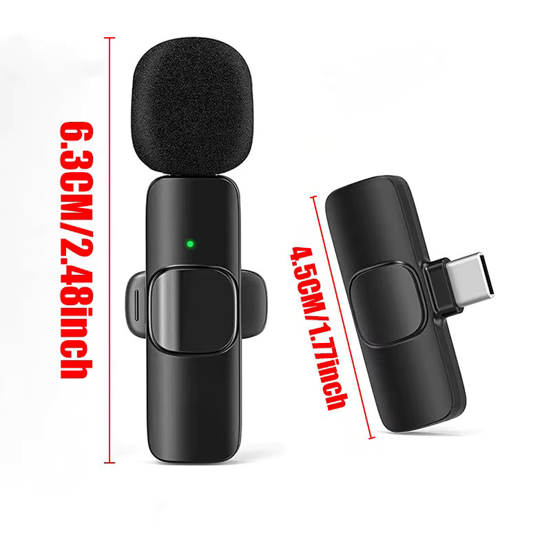 Basix Kabelloses Lavalier-Ansteckmikrofon für iPhone und iPad in Schwarz mit Geräuschunterdrückung und Bluetooth-Funktion - Bild 2
