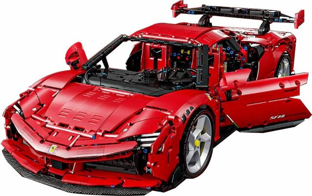 barweer Technischer SF90 Speed Racing Car Baukasten, 4.260 Teile, ab 8 Jahren - Bild 1