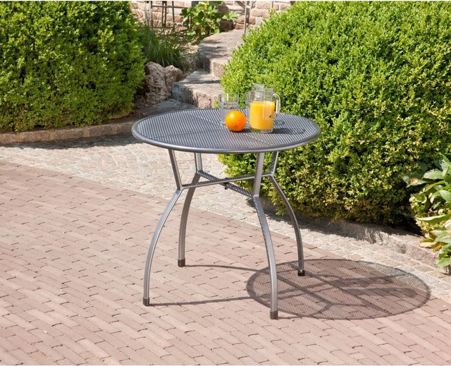 Greemotion Gartentisch Toulouse rund in Grau mit mediterranem Design - Bild 1