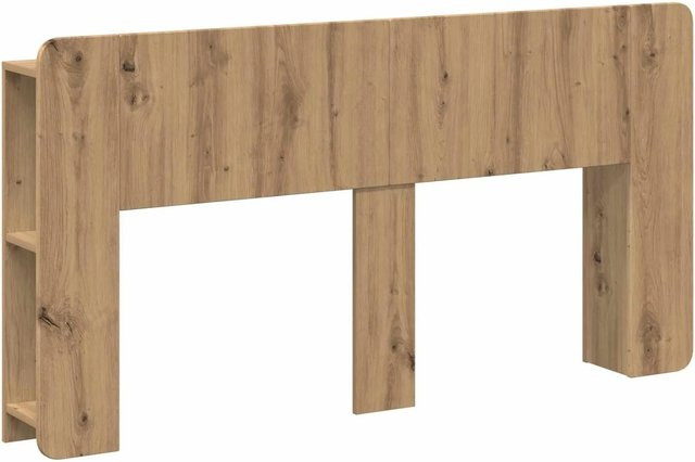 vidaXL Kopfteil mit Schrank und Speicher in Artisan-Eiche, Farbe Braun, aus Holzwerkstoff - Bild 1