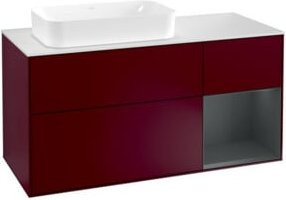 V&B Waschtischunterschrank Finion mit Wandbeleuchtung, lackiert, Breite: 120 cm, Tiefe: 50,1 cm, Höhe: 50,1 cm - Bild 1