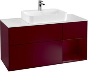 V&B Waschtischunterschrank Finion mit Wandbeleuchtung in Weiß, B/T/H: 120 x 50,1 x 50,1 cm - Bild 1