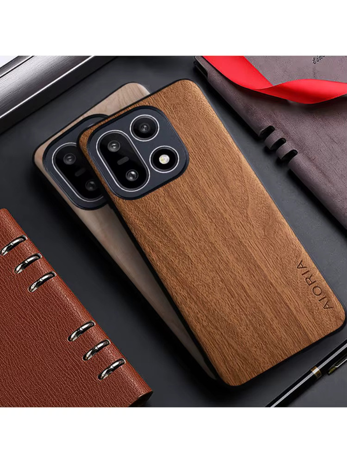 OnePlus Handyhülle mit Bambus-Holzmuster in Braun und Schwarz für verschiedene OnePlus Modelle - Bild 3