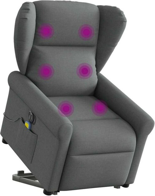 Vidaxl Elektrischer Massagesessel mit Aufstehhilfe in Anthrazit aus Stoff - Bild 1