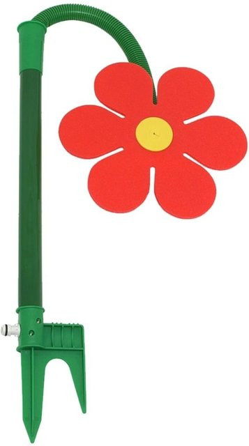 Henglinpar Rotierender Gänseblümchen-Sprenger in Rot als Lustiges Wassersprühspielzeug und Gartendekoration - Bild 1